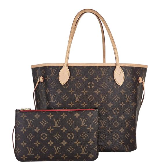 Louis Vuitton Monogram Neverfull MM Tote Cherry Interior - Picture 1 of 13
